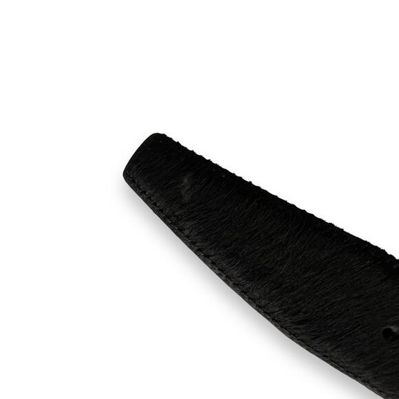 Anna Bella Genuine Black Leather Cowhide Belt Size Medium - Picture 4 of 11